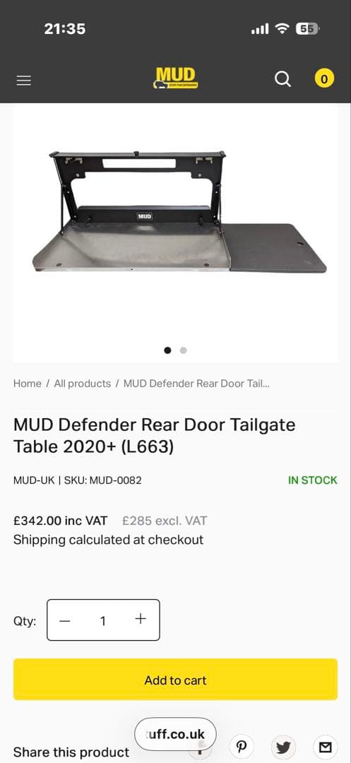 【Takamitsujiさん専用】ディフェンダー用リアゲートテーブル 中古