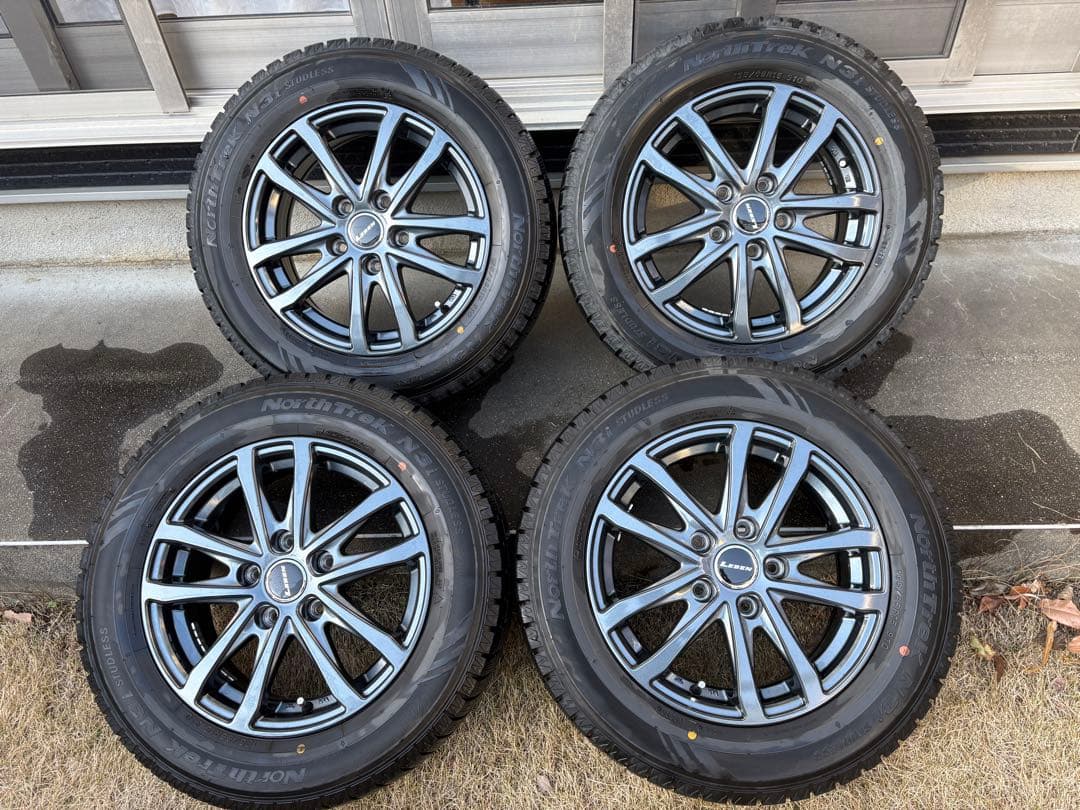 195/65R15 6J+43 5H PCD114.3スタッドレスホイールセット
