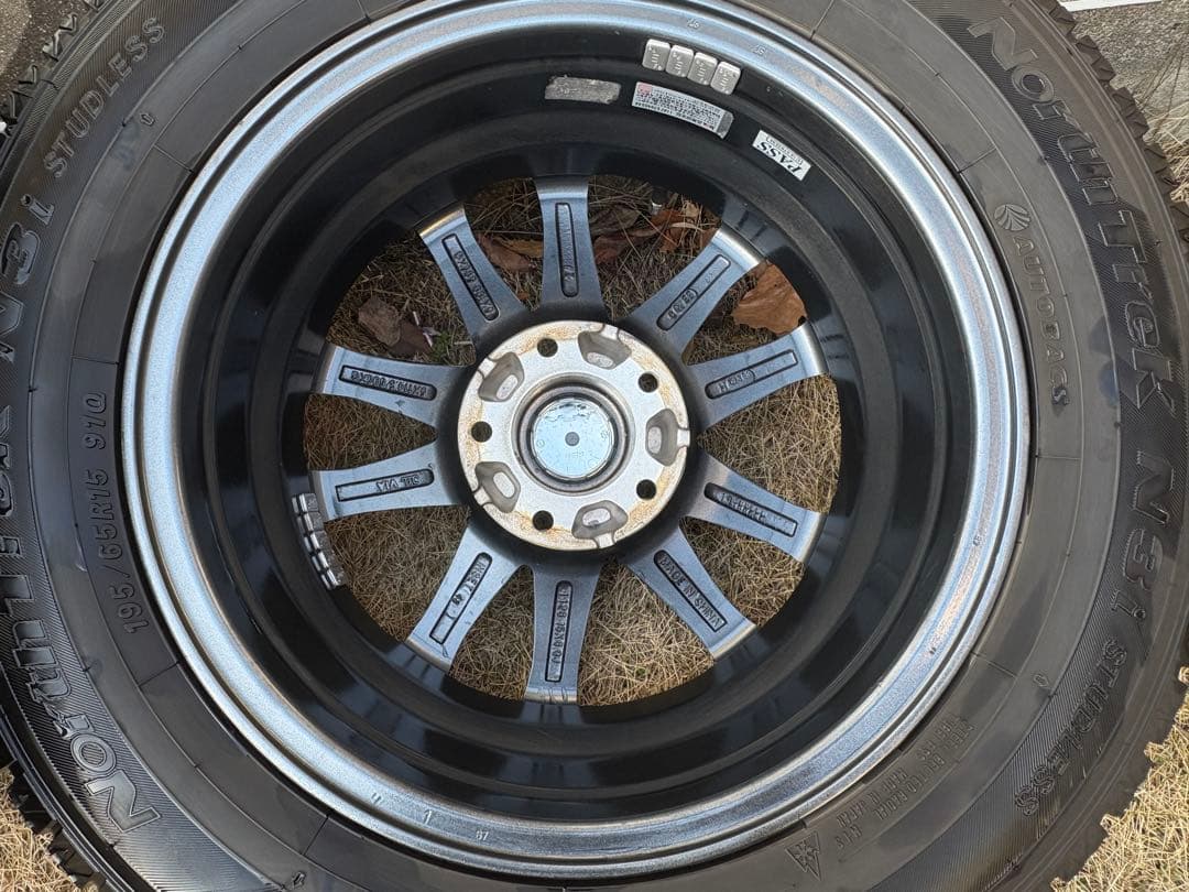 195/65R15 6J+43 5H PCD114.3スタッドレスホイールセット