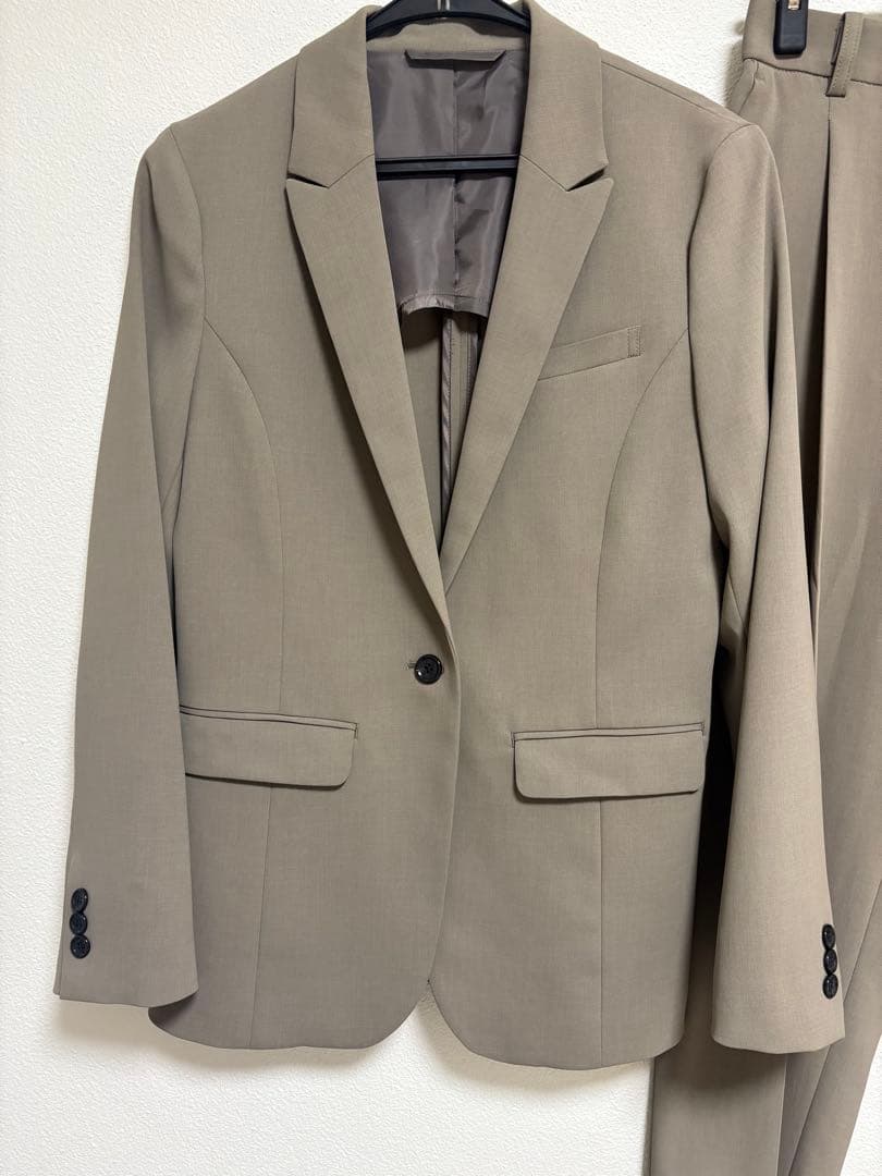 値下げ❗️【極美品】スーツセレクト　セットアップ　スーツ　モカベージュ　フォーマル