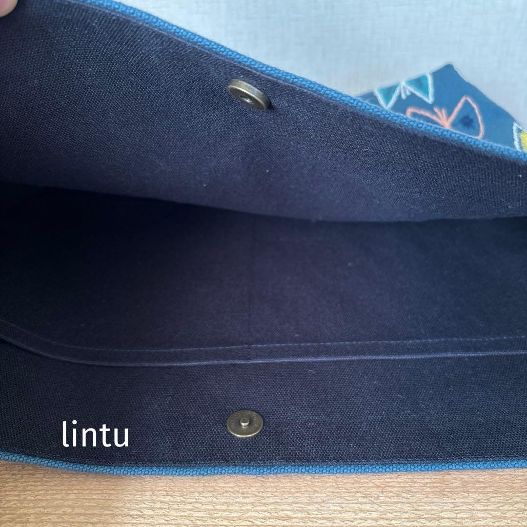 ハンドメイド＊sky flowerワンハンドルバッグ　minaperhonen