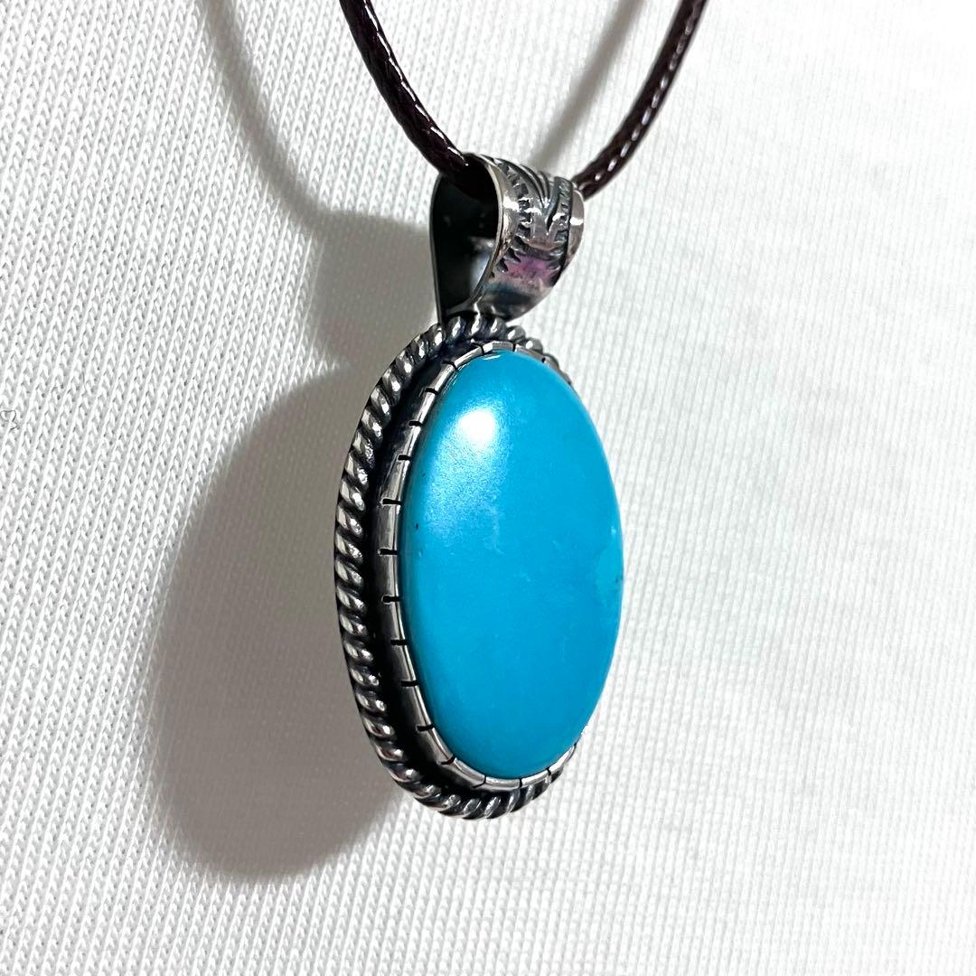 にゅ様　オーダー品　スリーピングビューティー　ターコイズ　シルバー　ネックレス