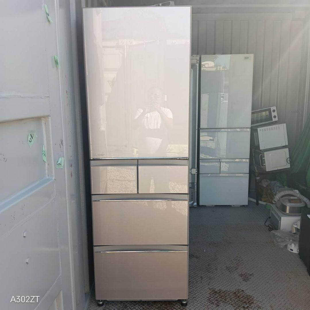 送料設置無料　三菱　自動製氷機能付き大型冷蔵庫　455L