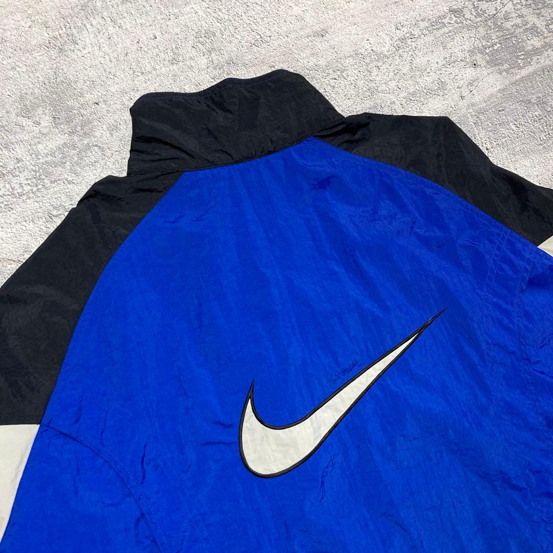 NIKE 90s 銀タグ ナイロンジャケット ビッグスウッシュロゴ XXL