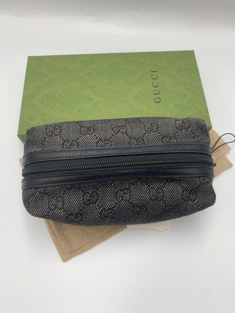 グッチ ポーチ GGキャンバス 29595 キャンバス ブラック レディース