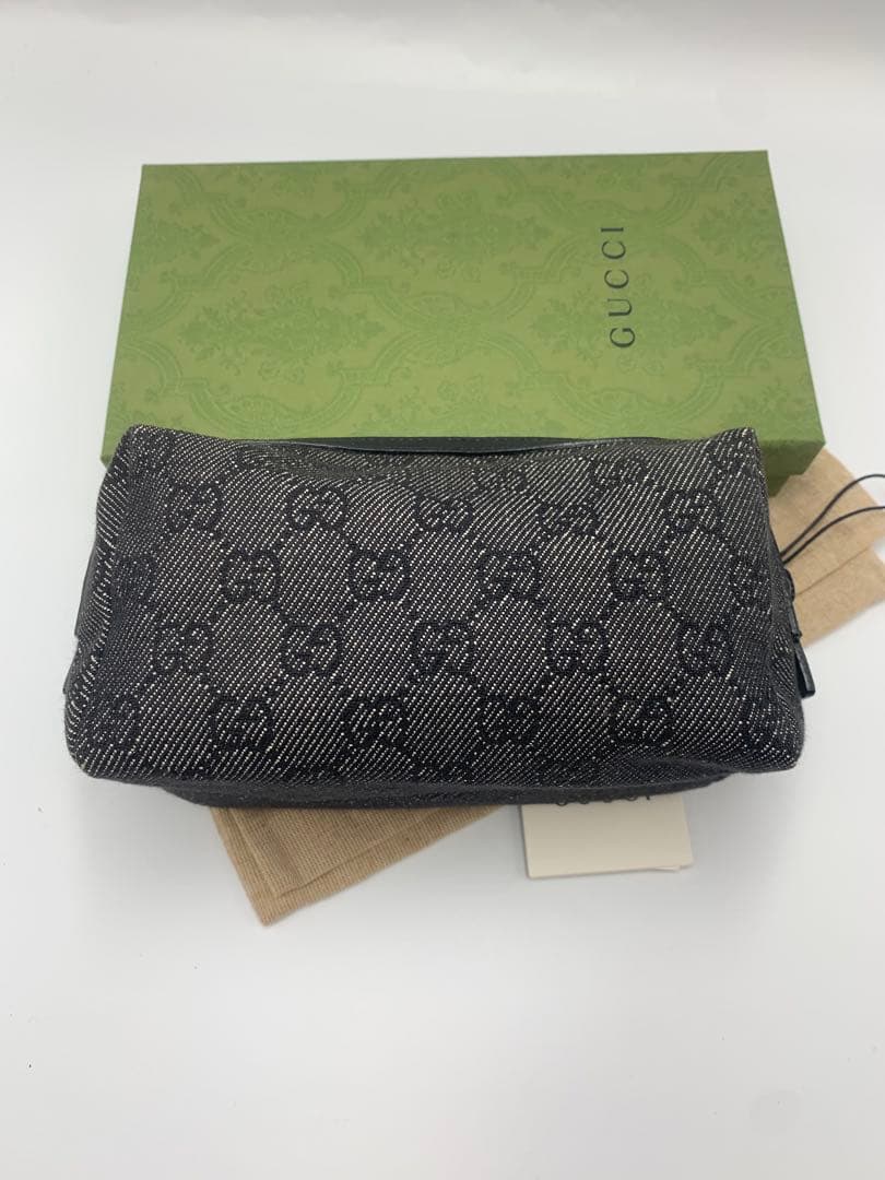 グッチ ポーチ GGキャンバス 29595 キャンバス ブラック レディース