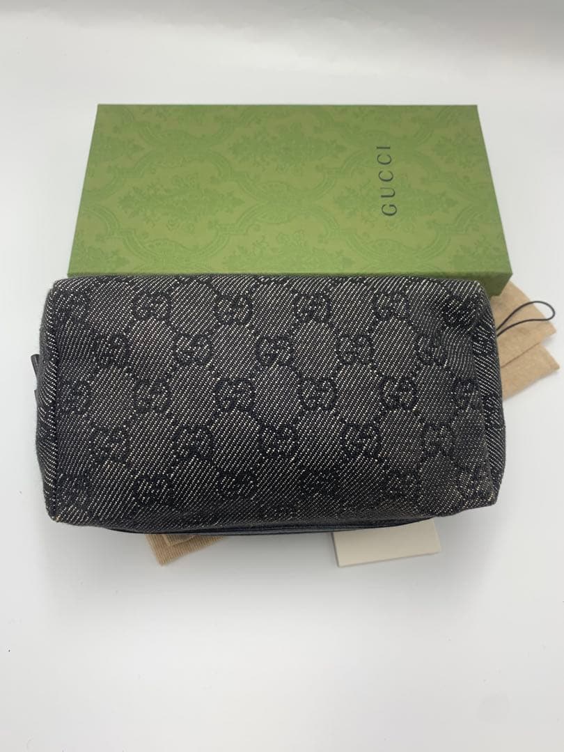 グッチ ポーチ GGキャンバス 29595 キャンバス ブラック レディース