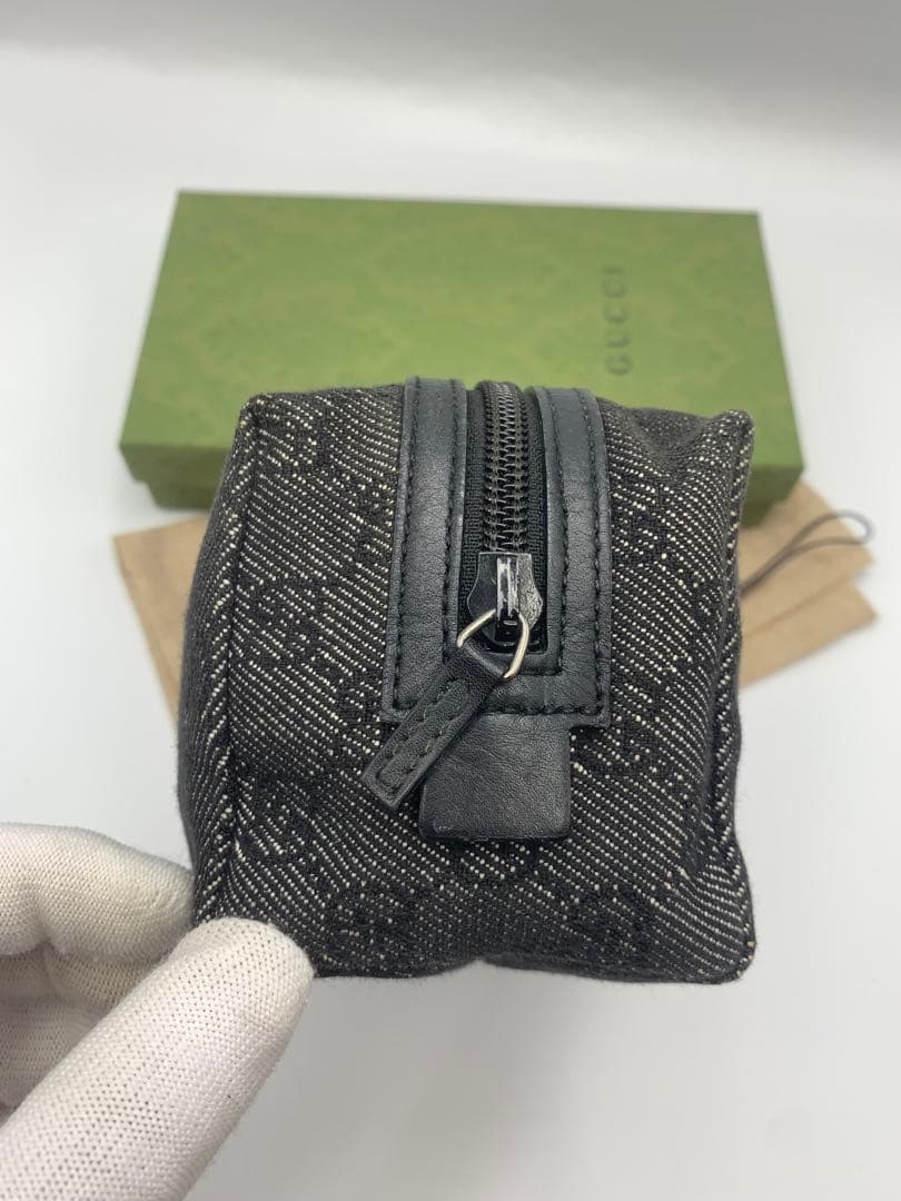 グッチ ポーチ GGキャンバス 29595 キャンバス ブラック レディース