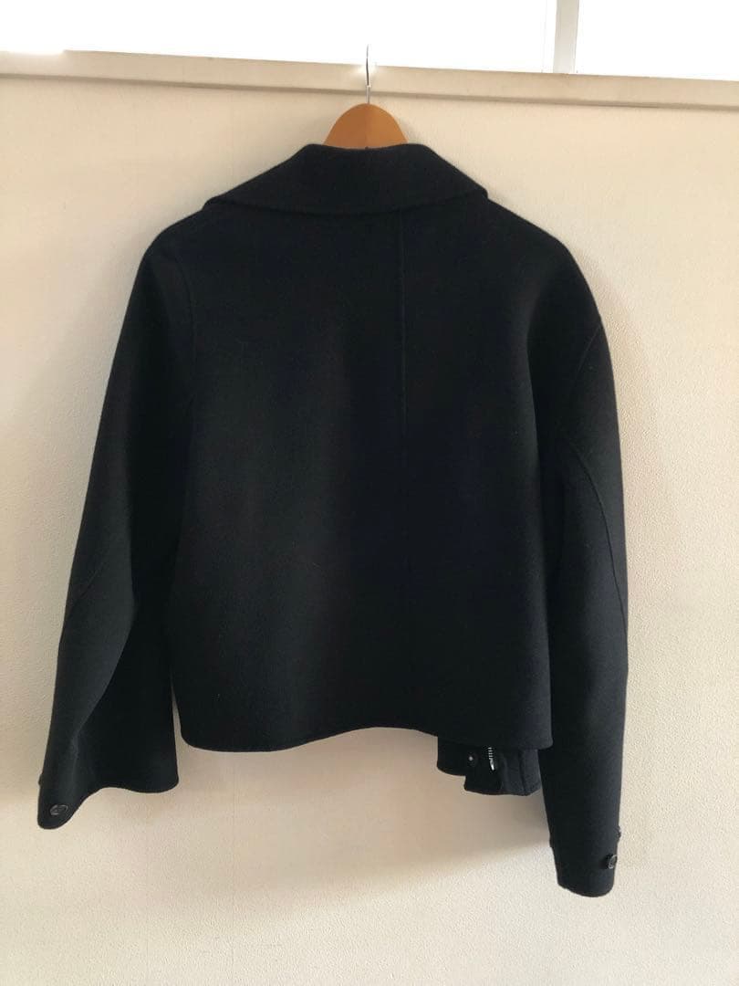 COS ダブルフェイスウールショートジャケット　ブラック　Mサイズ　短丈