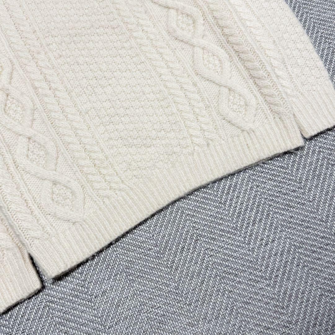 美品 ロンハーマン アルパカ混 アラン ケーブルニット アイボリー S