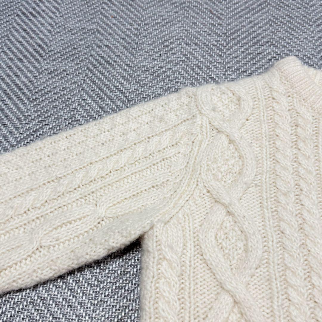美品 ロンハーマン アルパカ混 アラン ケーブルニット アイボリー S