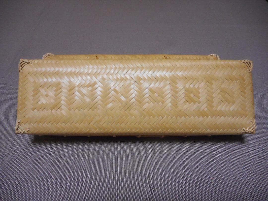 【竹細工】K.　網代編みランチボックス２個セット