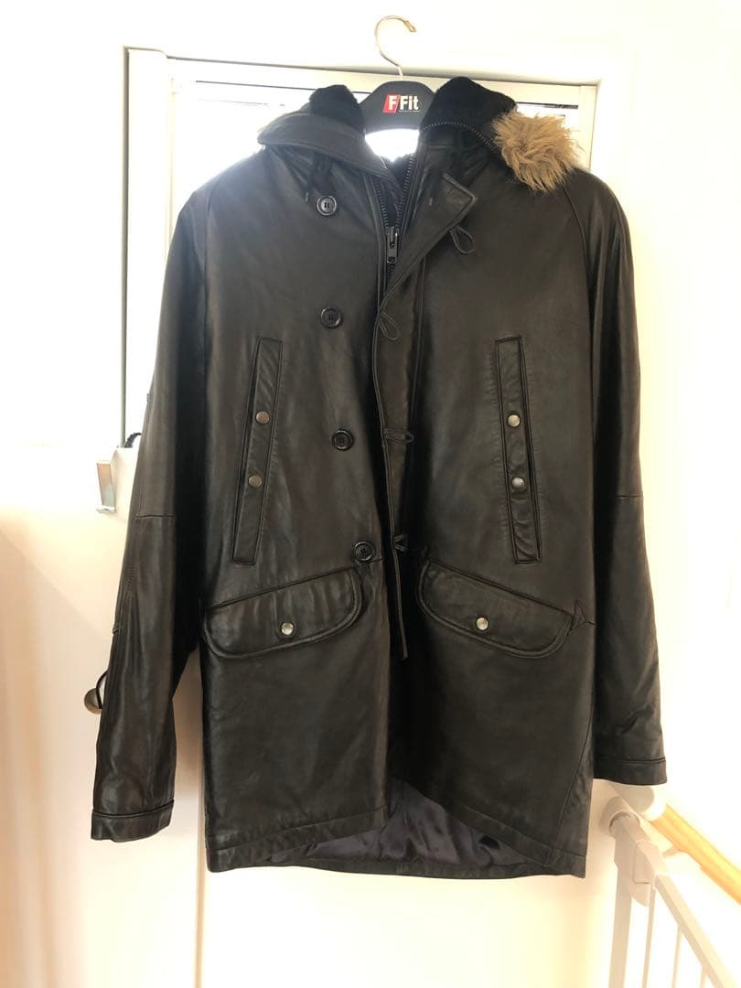 stussy 革ハーフコートXLくらい