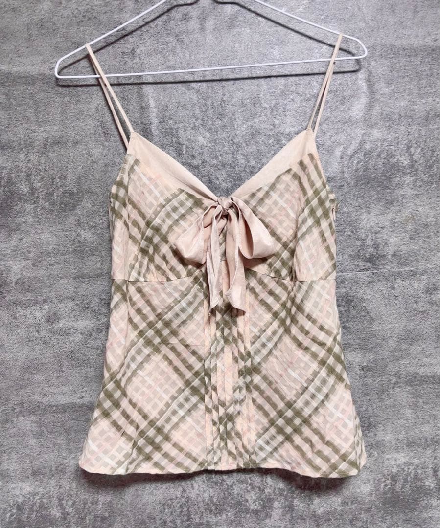 BURBERRYBLUELABEL✴︎ラメ糸がキラリ✴︎ピンクサテンリボンワンピース