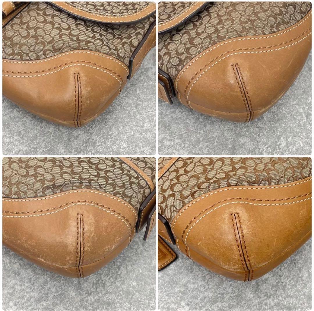 COACH ワンショルダーバッグ ミニシグネチ ヤーソーホーブラウン y2k