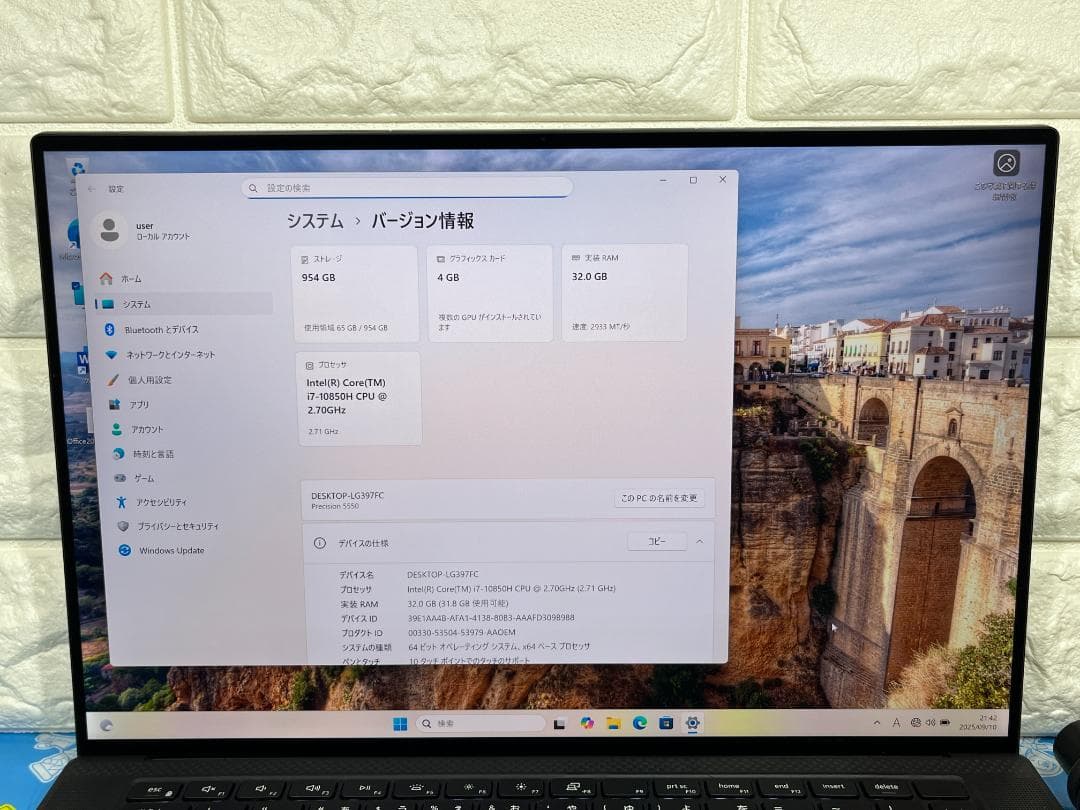 Precision 5550 超美品 UHD+ 15.6型 タッチ 限定品