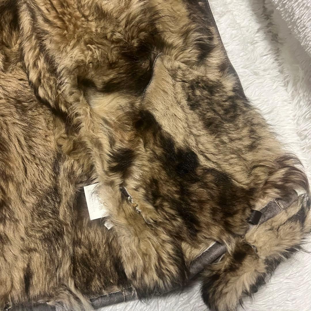 【希少】ヴィンテージ　リアルムートンジャケットコート　パッチワーク　羊革　メンズ