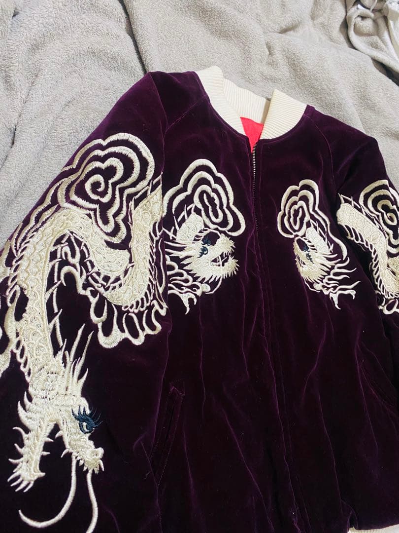 SCRIPT 日本70s 限定 スカジャン　別珍　龍　unisex 2面使う