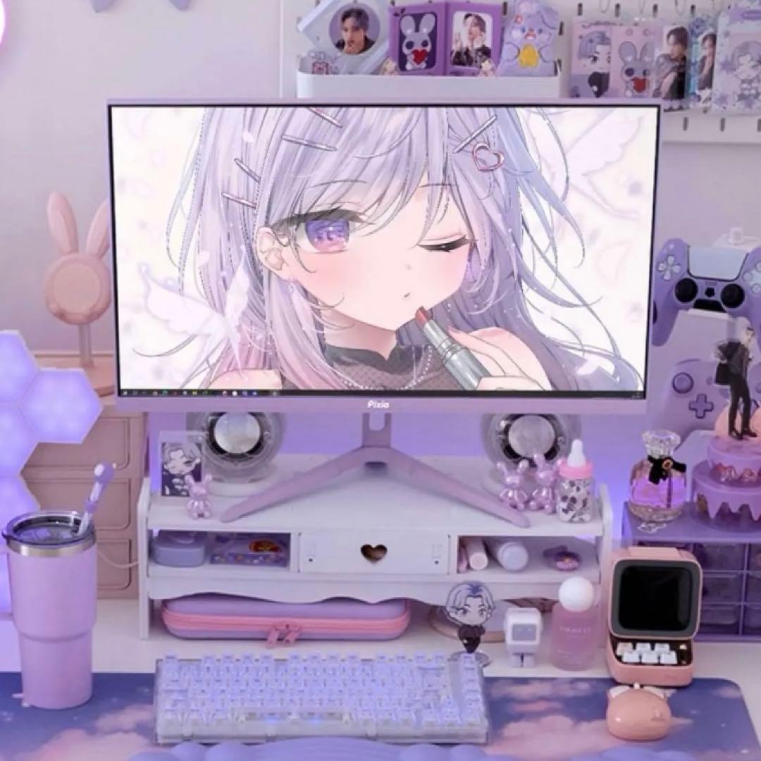 Pixio ゲーミングモニター PX248 WAVE PASTEL PURPLE