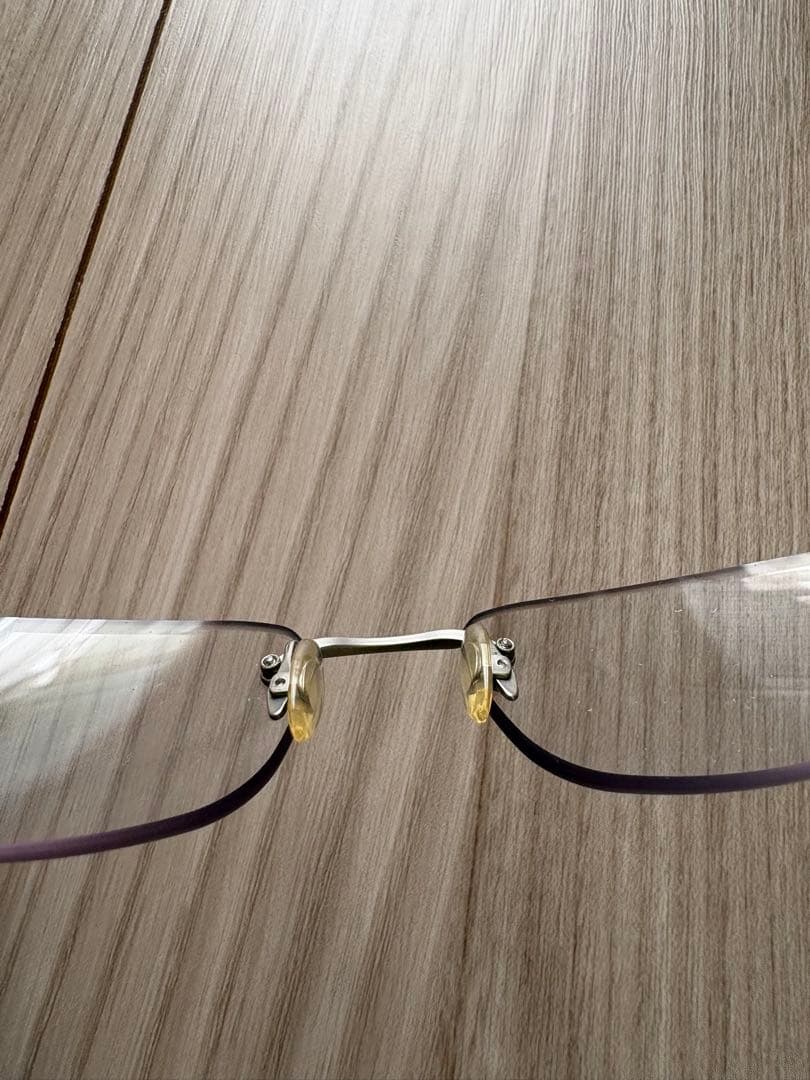 PRADA 53F シルバー スクエアメガネ