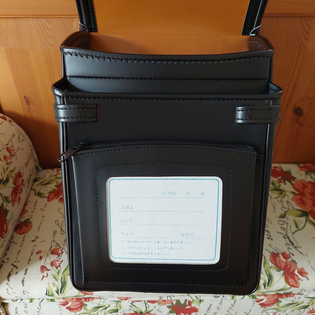 新品.牛皮ランドセル/黒.レインカバー＆交通安全ピカピカフィットちゃん