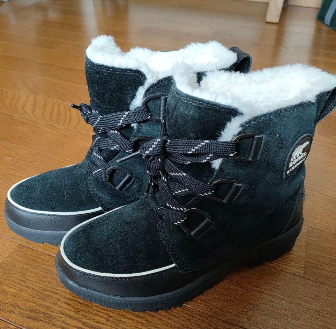 SOREL ソレル ブーツ 美品 25cm ブラック ムートンブーツ