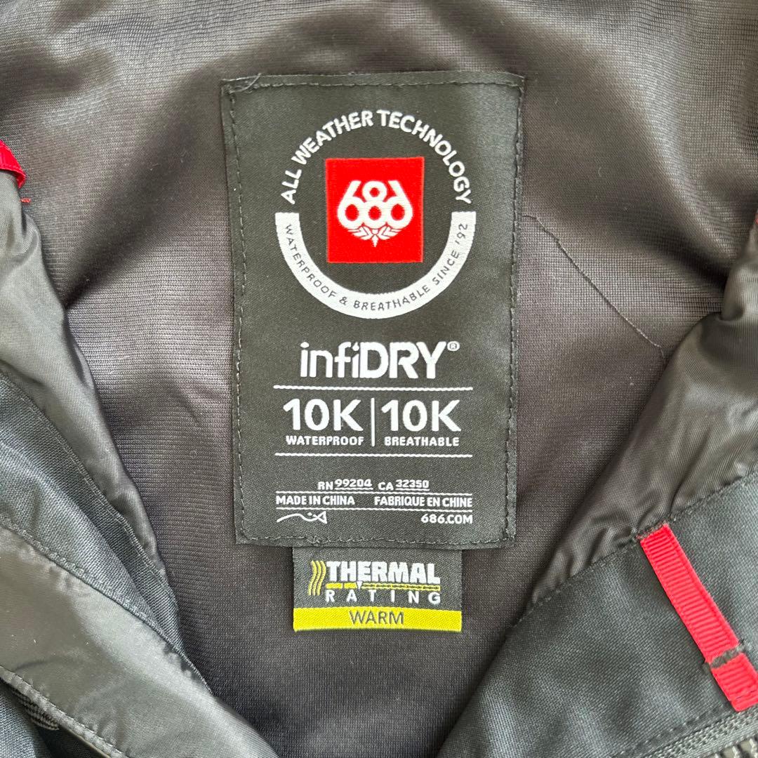 686 スノーボードウェア ブラック/オレンジ