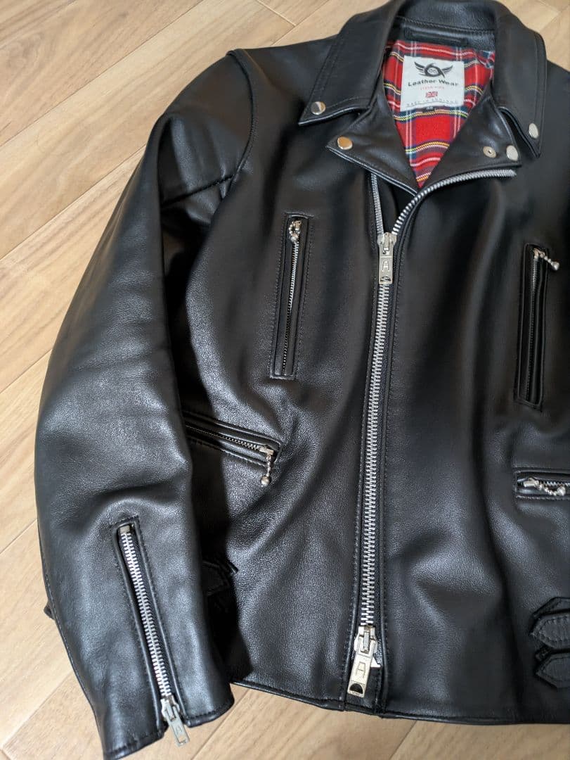 666 LEATHER WEAR ダブルライダースジャケット 38