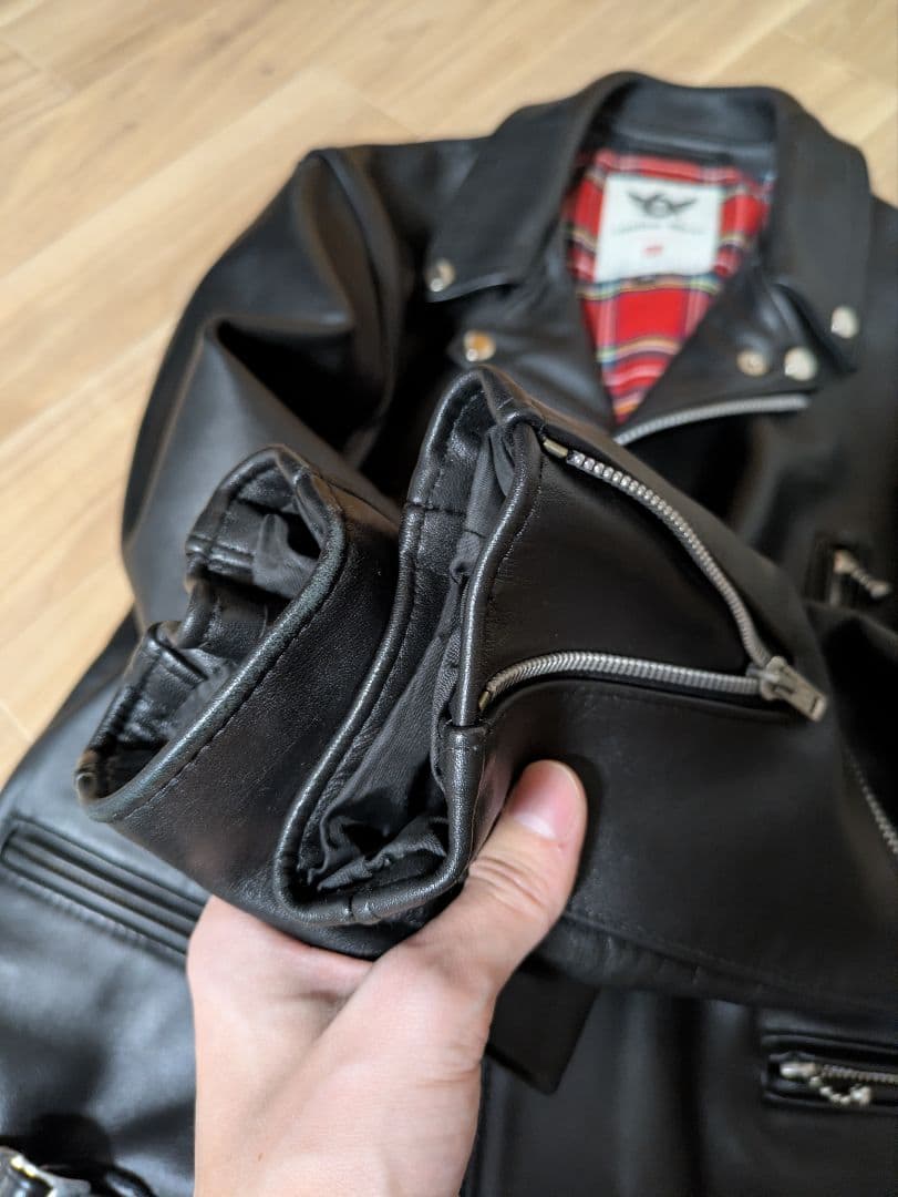 666 LEATHER WEAR ダブルライダースジャケット 38