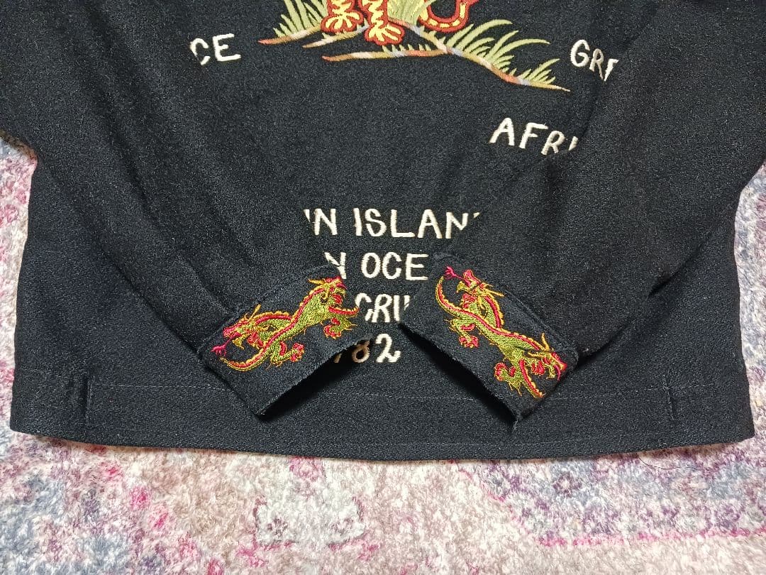 80s USS USN ツアージャケット スカジャン スーベニアジャケット