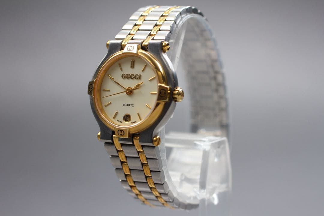 【動品】GUCCI グッチ GG 9000L レディース クオーツ 腕時計