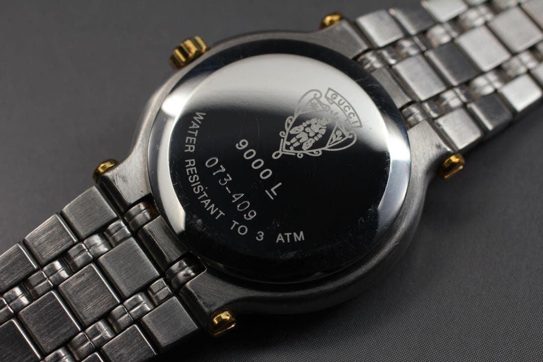 【動品】GUCCI グッチ GG 9000L レディース クオーツ 腕時計