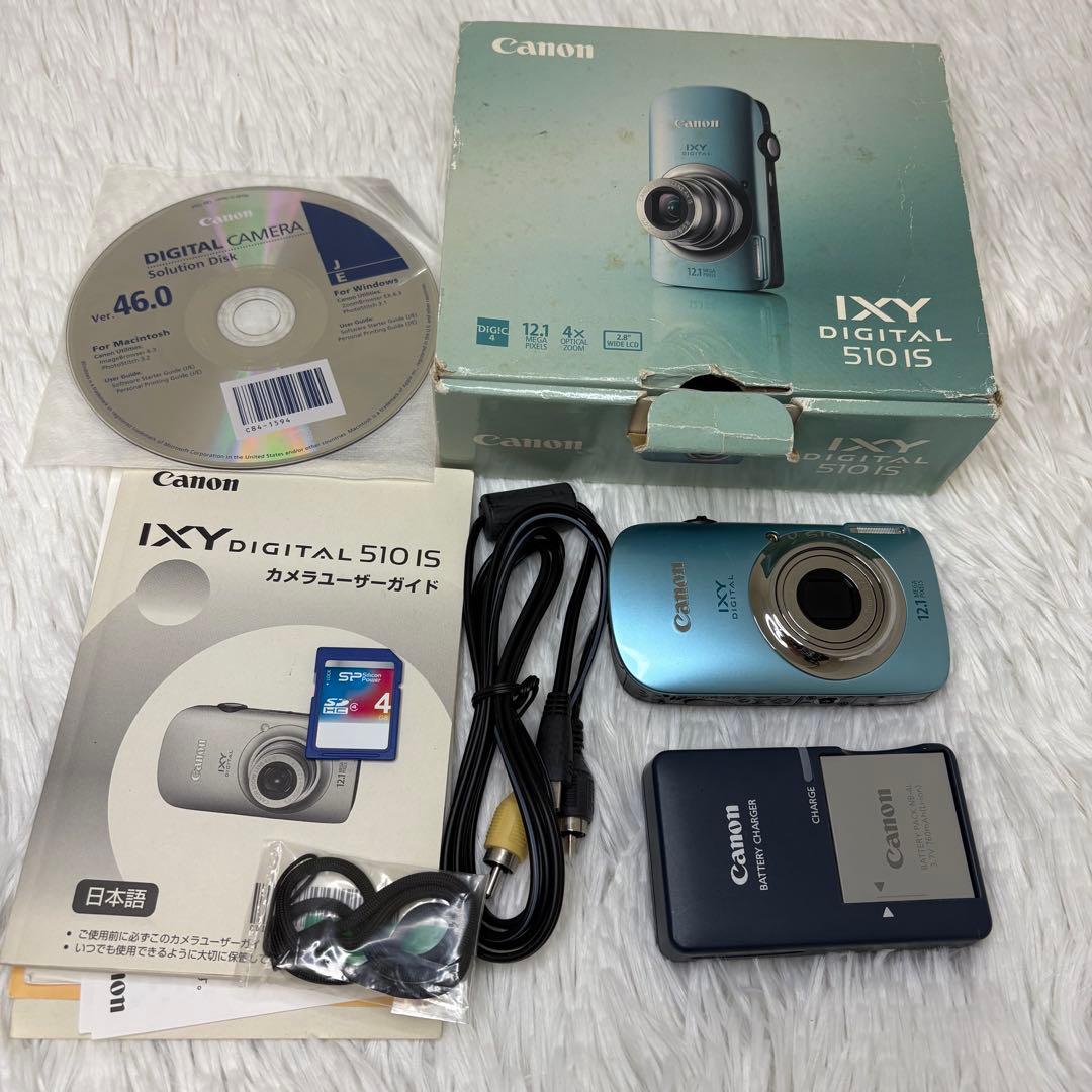 Canon カメラ　IXY 510IS 充電器　箱　PC1356 コンデジ　可動