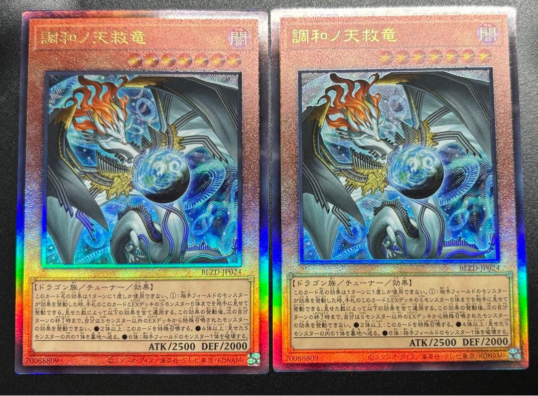 遊戯王　調和の天救竜　レリーフ　2枚セット