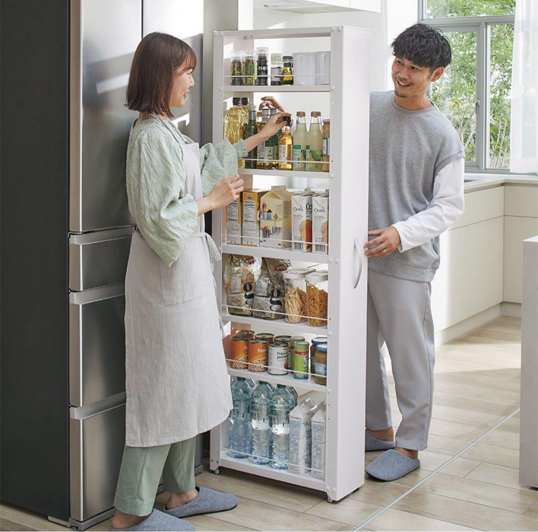 キッチンストッカー 隙間収納 キッチン収納 ［幅15奥行58高さ165.4cm］