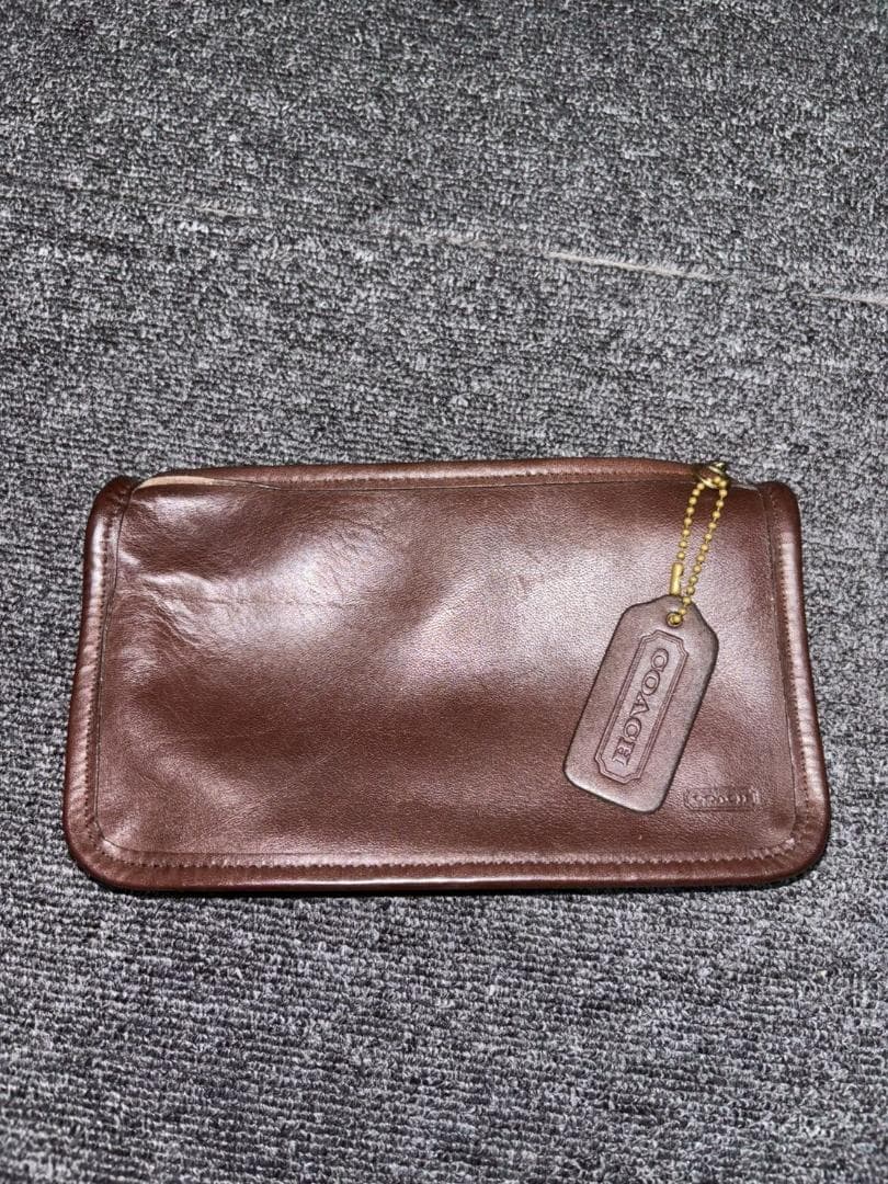 COACH ブラウンレザー ポーチ