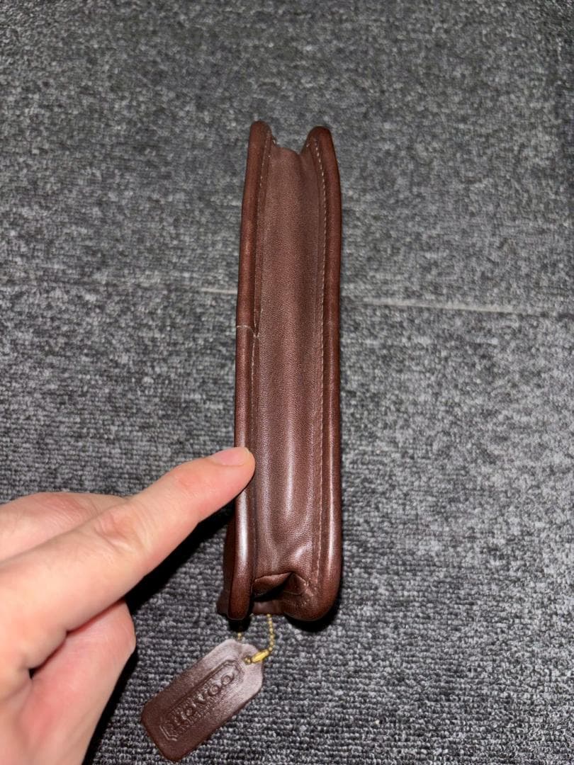 COACH ブラウンレザー ポーチ