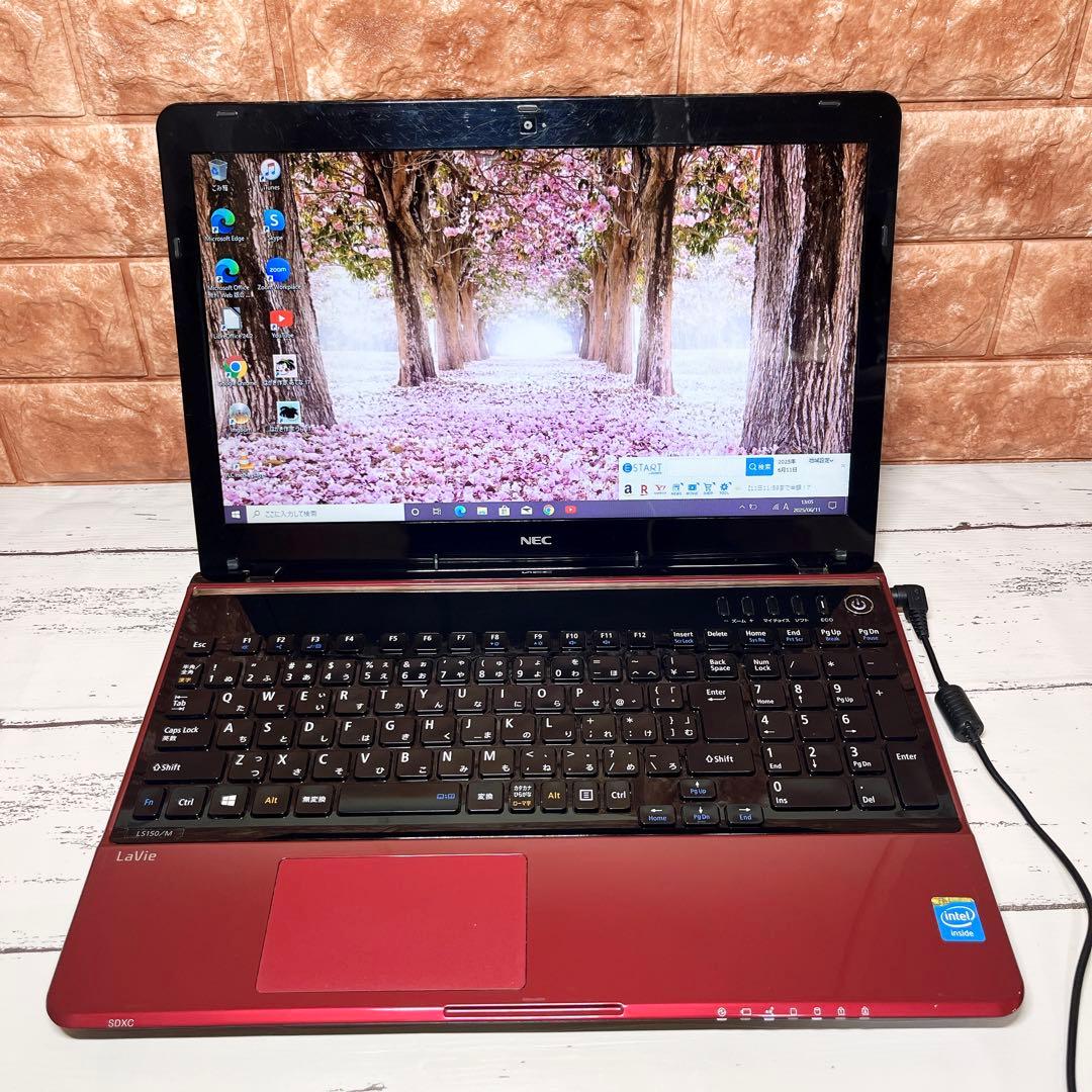 初心者OK NECノートPC Win10カメラ付き 初期設定済 15.6型