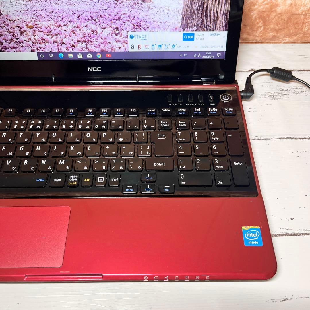 初心者OK NECノートPC Win10カメラ付き 初期設定済 15.6型