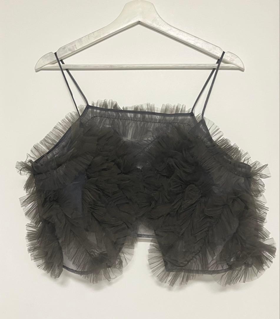 【HeRIN.CYE】チュールキャミソール/GRY