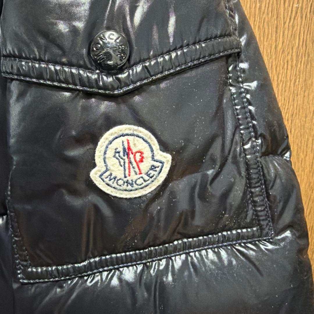 【古着】MONCLER 黒 ダウンジャケット フード付きLサイズ