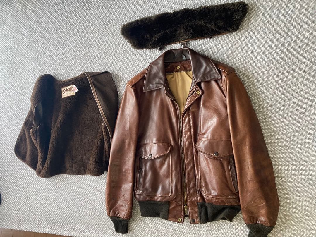 Schott USA 184SM ボア レザージャケット ヴィンテージ