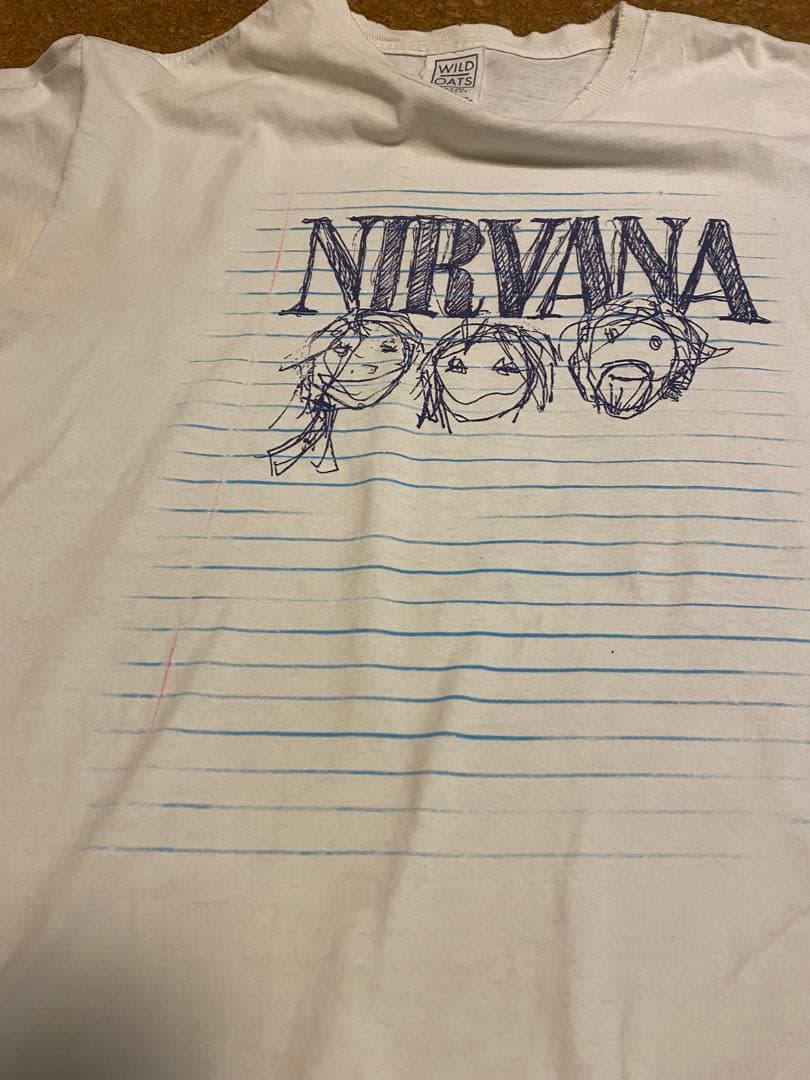 90s NIRVANA 落書き Tシャツ　WILD OATS