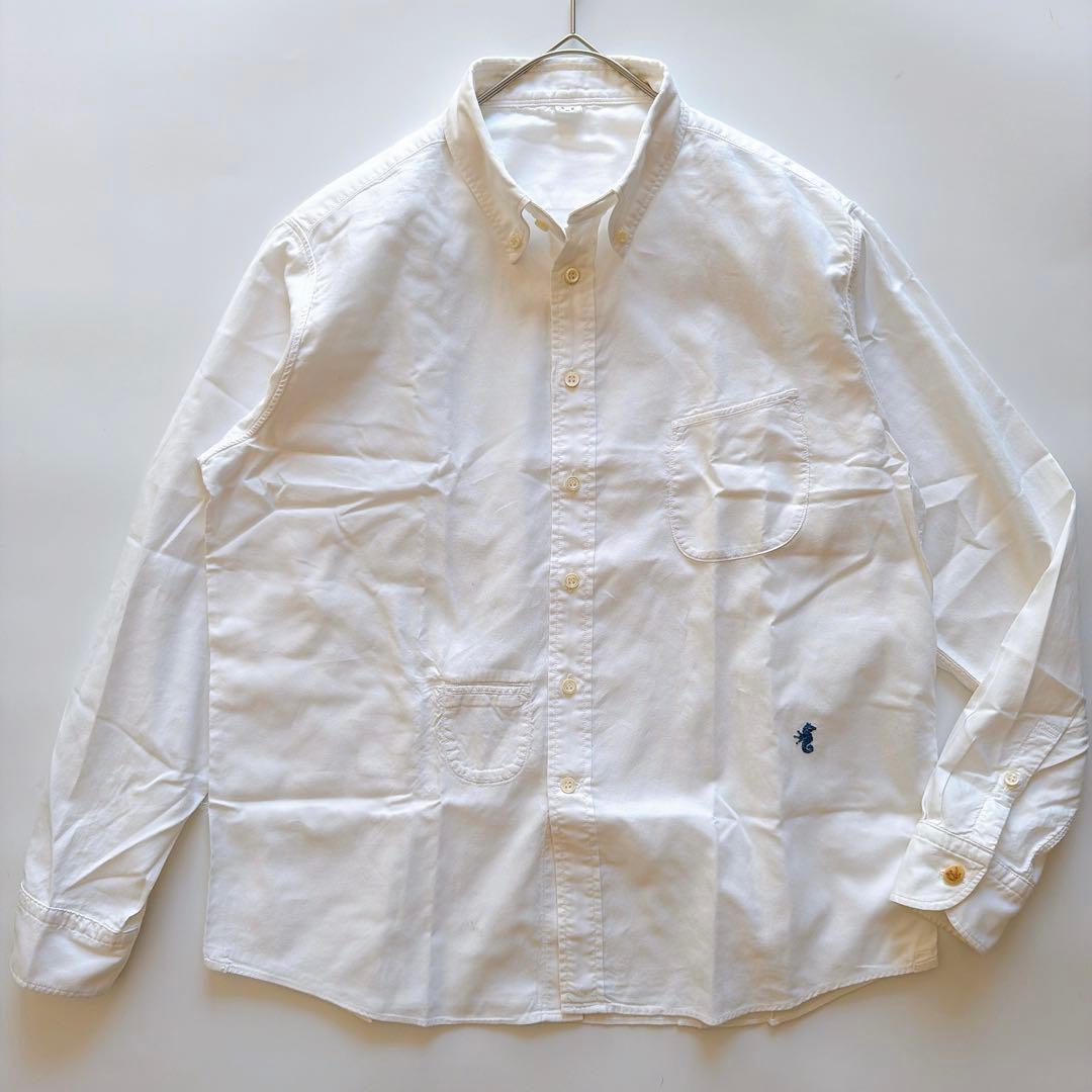 現行✨️45R うすオックス 908 オーシャンシャツ R刺繍 ホワイト 3