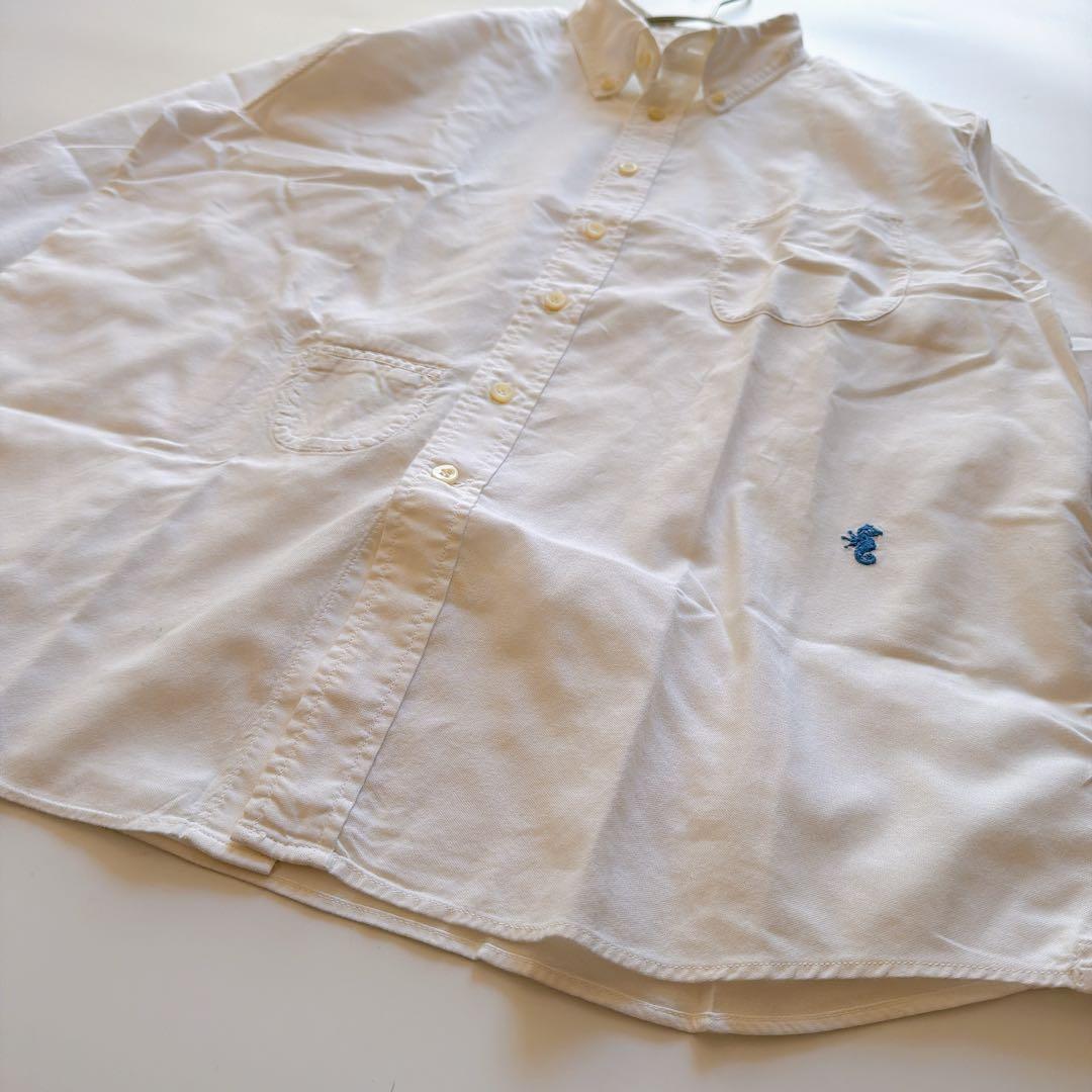 現行✨️45R うすオックス 908 オーシャンシャツ R刺繍 ホワイト 3