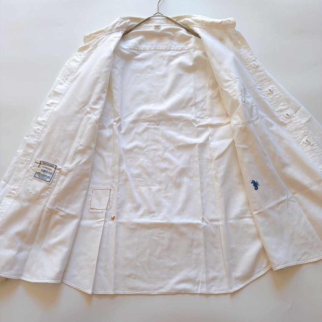 現行✨️45R うすオックス 908 オーシャンシャツ R刺繍 ホワイト 3