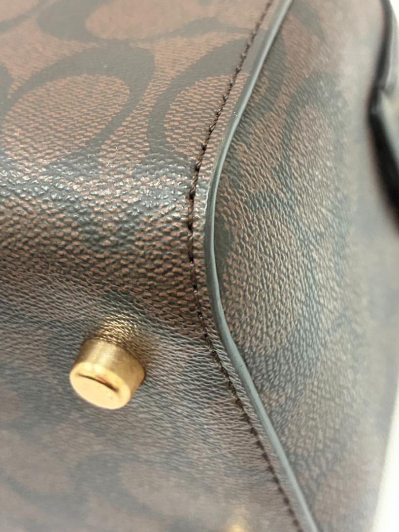 25O12-037 コーチ 2wayバッグ ブラウン F83607 ブランド