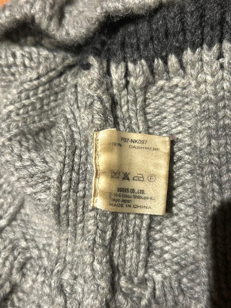 ナンバーナイン　カシミヤ100% ネックウォーマー