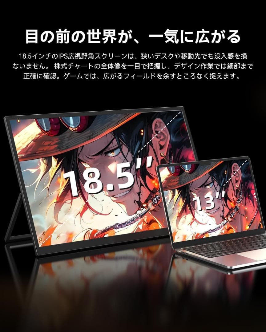 モバイルモニター 18.5インチ 収納ケース付き 大画面 フルHD　限定１個