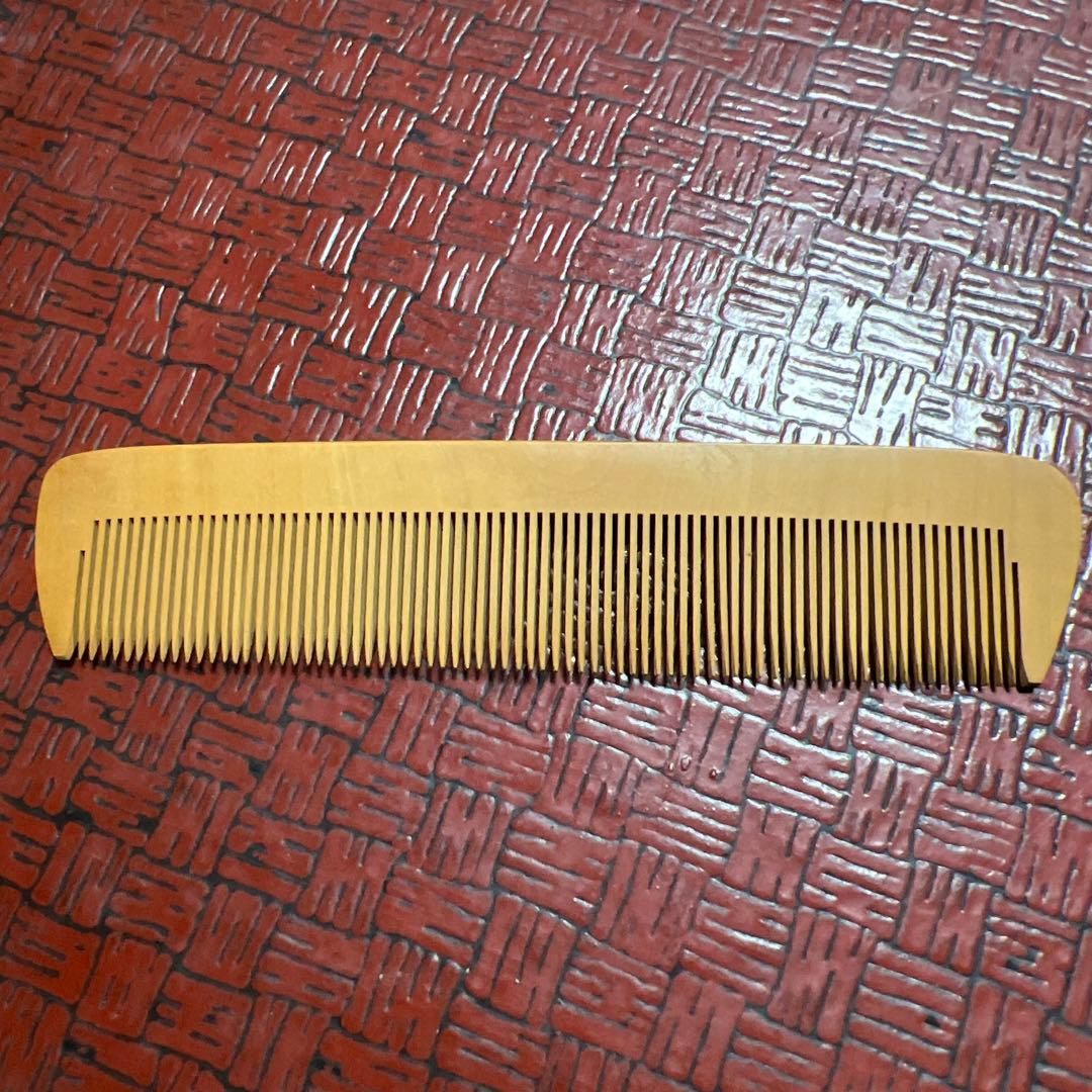 本つげ櫛　とき櫛約13㎝とびん櫛約16.5㎝　2本セ艶髪　髪結